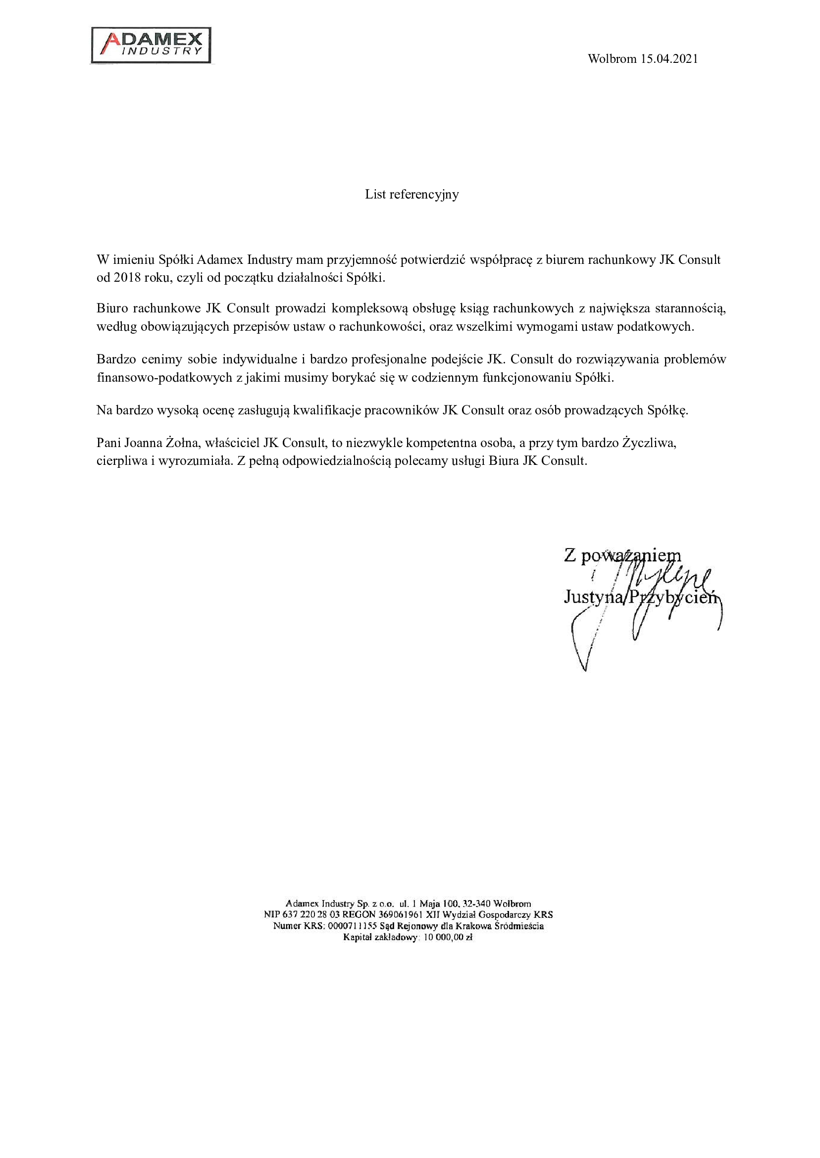 Referencje Adamex